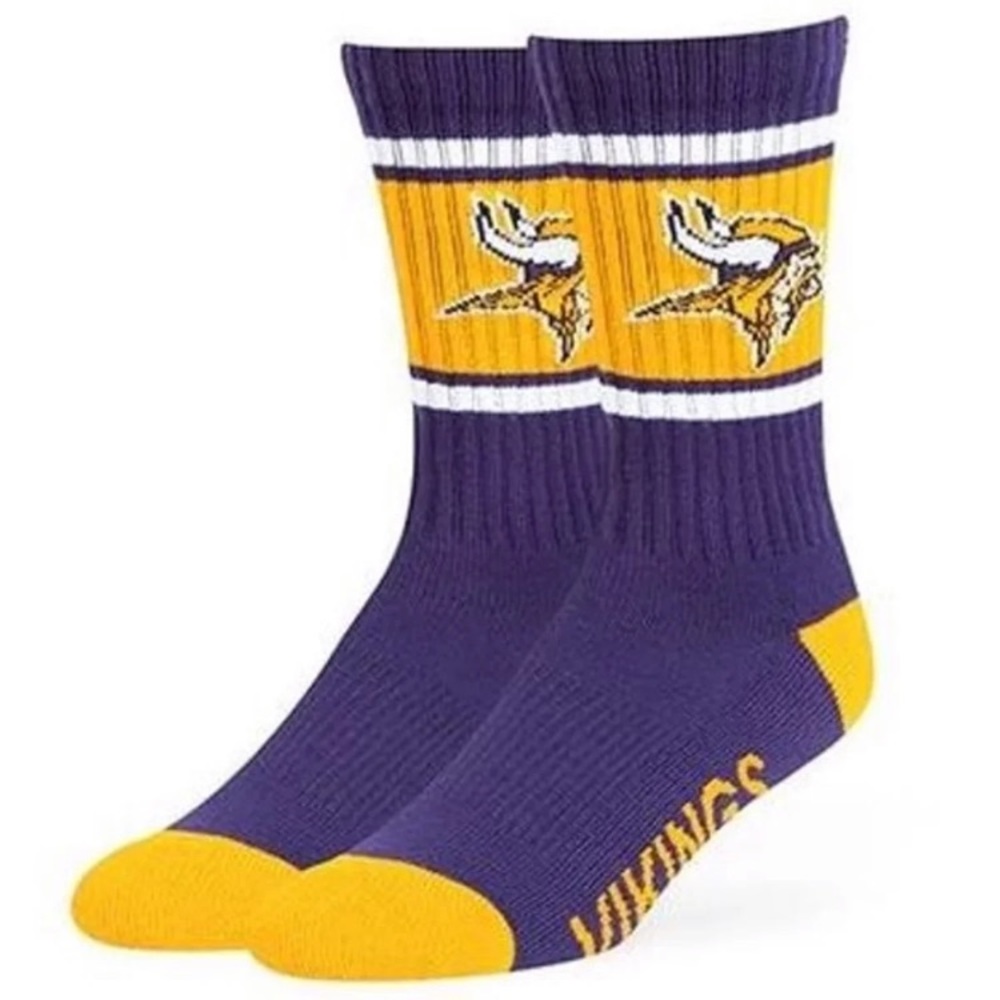 Minnesota Vikings 47 brand socks NWT